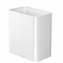 Small Bathroom Trash Can 2.4 Gallon Wastebasket Slim Metal Garbage Can Stainless Steel Trash Bin for Bedroom,Office,Kitchen,Toilet, rv, Near Desk, Under Sink (White)