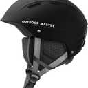 OutdoorMaster Kelvin II Ski Helmet - Snow Sport Helmet Snowboard Helmet for Men Women & Youth (Small, Matte Black)