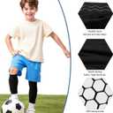 2 Pairs Soccer Shin Guards, Shin Guards Soccer Kids Youth Adult Calf Compression Sleeve with Honeycomb Pads Lightweight Calf Protective Gear for Football & Baseball Boxing MTB for Boys, Girls