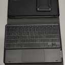 GreenLaw Keyboard Case for iPad 9.7 inch, iPad 6th (2018)/iPad 5th Gen (2017), iPad Air 2nd Gen (2014), 7 Color Backlit, 2 BT Devices, Touchpad Keyboard Pro 9.7, Black