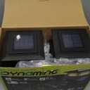 Dynaming 6 Pack Solar Post Cap Lights Outdoor, Fence Post Solar Lights Fit for 4x4 5x5 6x6 Vinyl/Wooden Posts, High Brightness Warm White SMD LED Lighting Decor for Garden Deck Patio (Black)