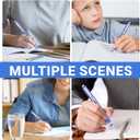 Protectivemethod Fountain Pen Retractable,0.38mm Blue&black Ink Transparent Barrel Includes 5 Refillable Ink Cartridges,Smooth Writing No Leaking Medium Nib Transparent Barrel