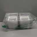 100 Pcs Clear Hinged Plastic Containers with Lids,Individual Cake Slice Containers,Square Plastic Food Container,Disposable Clamshell Take Out Containers for Cakes,Cookies,Pasta,Sandwiches,Salad