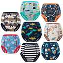 MooMoo Baby 8 Packs Potty Training Pants Cotton Absorbent Training Underwear for Toddler Baby Boy/Girl 4T