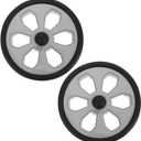 DOITOOL Shopping Cart Wheels Replacement Set 2Pcs Heavy Duty Plastic Caster Wheels for Grocery Cart Trolley Stable Indoor Outdoor Use 7.87 Inch