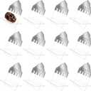 Potchen 12 Pack Ramadan Date Holders Acrylic Glass Bismillah Islamic Calligraphy Date Stands Home Table Centrepiece Decorations for Eid Ul Fitr Fasting Ramazan Adha Gifts Party Favors(Dome,Silver)