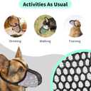 Dog Muzzle for Extra Large Breed Dogs to Prevent Biting Chewing Barking Soft Air Mesh Muzzles Reflective Ajustable Full Coverage Dog Mouth Guard Cover for Grooming Scavenging Colour XL