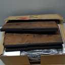 Furologee Night Stand Set of 2, Nightstand with 2 Fabric Drawers, Bed Side Table with Open Shelf, Wooden Top, Hooks, Backboard Design, End Table for Bedroom, Study, Hallway, Brown