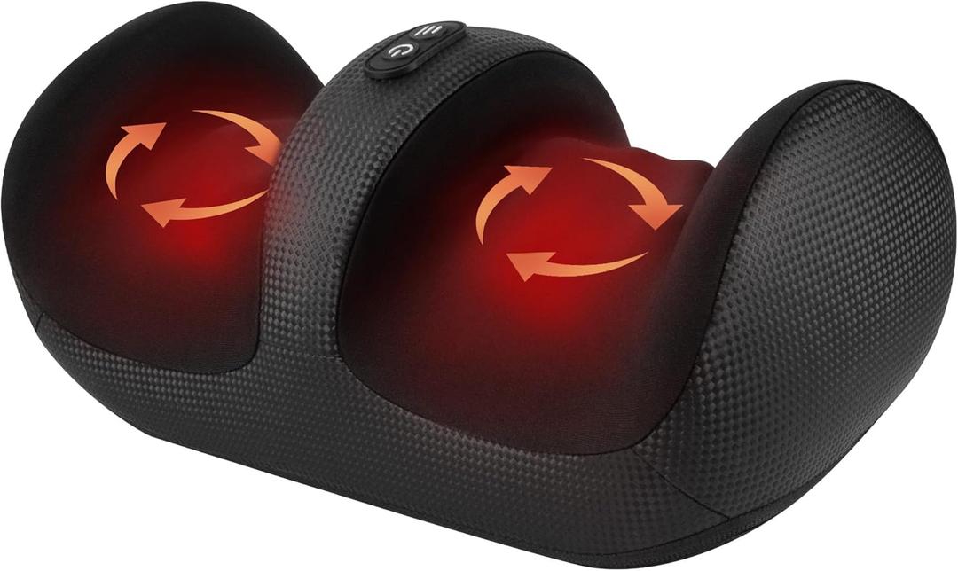 Nekteck Foot Massager with Heat & Foot Roller, Shiatsu Calf Leg Massager for Circulation and Neuropathy Pain Relief for Feet Care Home Office Gadgets Relaxing Massage Tools for Women Men Mom Dad