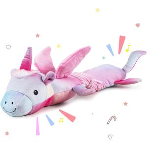 Squeaky Crinkle Plush Unicorn Dog Toys, Dog Toys to Keep Them Busy, Tug of War & Pull Toys for Small, Medium Dogs Puppy