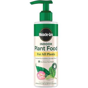 Miracle-Gro Indoor Plant Food for All Plants, Liquid Plant Food for Houseplants, Flowers, Vegetables, Herbs, and More, 8 fl. oz.