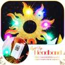 GORTIN Light up Star Headband Christmas Headpiece Sun Glowing Costume Headpiece Hair Accessories for Women