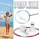 Franklin Sports Badminton Racket + Birdie Set - Replacement Badminton Equipment for Kids + Adults - 2 Player - 4 Player Badminton Racket Sets, One Size