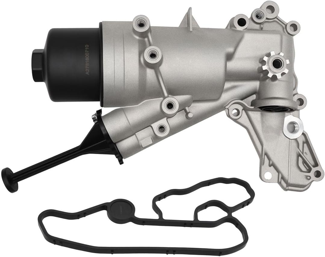 Engine Oil Filter Housing Compatible with GL450 E550 S550 GL550 CLS550 GLS550 E63 E63 S63 G63 ML63 CL63 SL63 GL63 GLE63 GLS63 SLK55 AMG S 2011-2019 Replaced for 2781800710 2781800610
