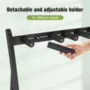Bamboo Guitar Rack for Multiple Guitars, Adjustable Guitar Stand(Black)