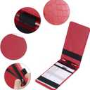 Leather Golf Scorecard Holder - Yardage Book Cover Golf Stat Tracker Sheet - Premium Golf Leather Scorecard - Golf Score Book - Large Size 7.6x4.5IN