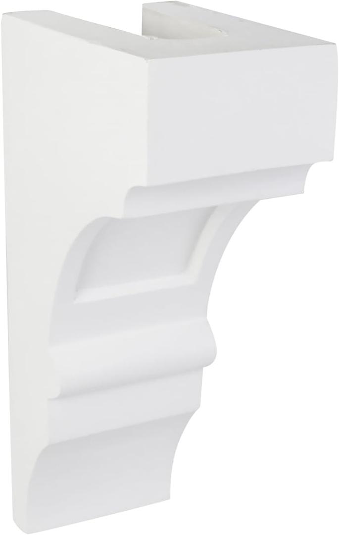 Wealrit White Corbel Bracket Decorative Shelf Bracket PU Corbel 3.3" W x 4.9" D x 9.8" H