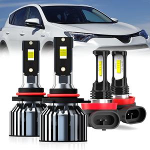 For 2016-2019 Toyota RAV4 light Bulbs, 9012 High Low Beam H11 Fog Light Combo, 4PCS