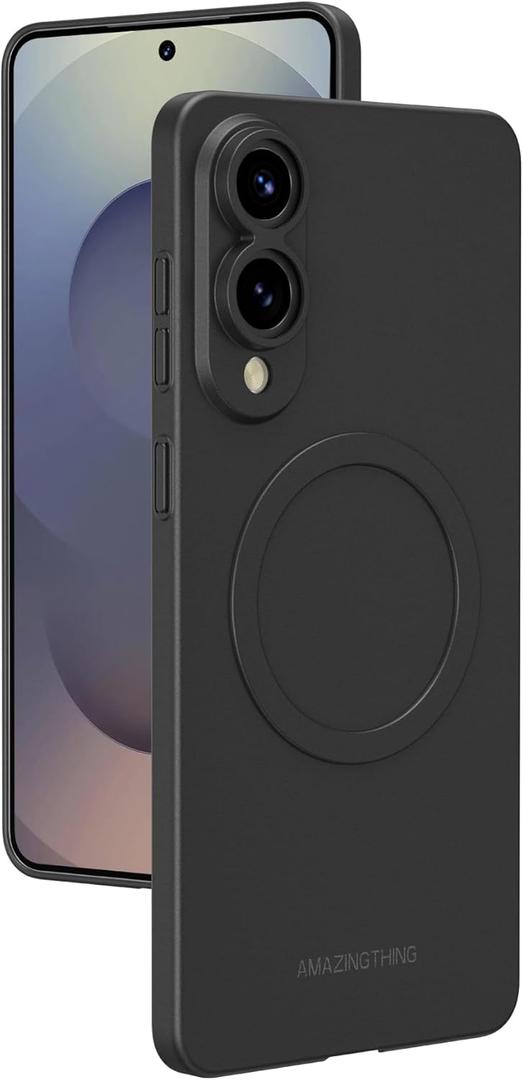 AMAZINGthing for Galaxy S25 Edge [Minimal Air] Case, Designed for MagSafe, Ultra-Thin 0.6 mm, Matte Anti-Fingerprint Finish, Easy Access Buttons, Precision Camera Protection - Black