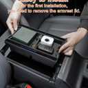 For 2026 Toyota RAV4 3PCS Double Layer Center Console Organizer Tray ABS Armrest Storage Box Easy to Pick Up&Install, 6th Gen Hybrid&Plug-in Hybrid Interior Accessories