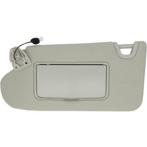 Driver Left Side Sun Visor Replacement Compatible with Nissan Altima 2013 2014 2015 2016 2017 2018 with Light Switch 96401-3TA2A Color Grey