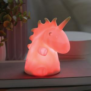 Colour-Changing Unicorn Light Children's Bedroom Nightlight Battery 12cm Tall