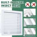 Hicarer 2 Pcs 12" x 12" Aluminum Gable Vent, Attic Vent Paintable Shed Vents with Screen, Stylish Design Return Air Grill Ideal for House Attic and Exterior Wall, Inside Dimension 10" x 10" (White)