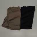 OQQ Women's 2 Piece Tank Tops Crew Neck Sleeveless Basic Stretch Casusal Yoga Crop Camis (Medium, Black,tea Leaf)