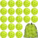 SAYAYA 24 Pack Outdoor Pickleball Balls Premium High Visibility Pickleballs Stable Flight & Consistent Bounce 40 Holes Pickle Balls with Mesh Bag for Beginners, Tournaments, Family & Outdoor Play