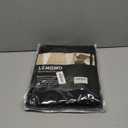 LEMOMO Black Blackout Curtains 52 x 63 Inch Length/Set of 2 Curtain Panels/Thermal Insulated Room Darkening Curtains for Bedroom and Living Room