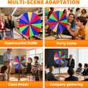 24 inch Spinning Prize Wheel with Stand, Heavy-Duty Storable Spinning Wheel for Prizes, DIY Wheel Spinner for Trade Shows Carnivals Fortune Spinning Game, Heigh Adjusable 20''-71''