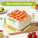 2PCS Nesting Plastic Colander & Strainer Set, 2-in-1 Fruit Washing Bowl with Strainer for Veggies, Berries, Pasta, Large Capacity BPA Free Dishwasher Safe