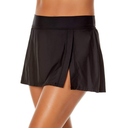 Women's Banded Side Slit Skirt Swim Bottom, Size 22W