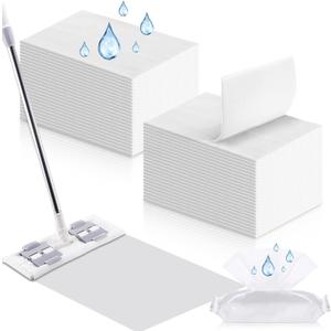 60 Counts Sweeper Wet Mopping Cloths 17.7 x 11.8'' X Large Wet Mop Pads Refills XL Disposable Floor Wipes Duster for Sweeping Scrubbing Cleaning Dry Wood Hardwood Tile