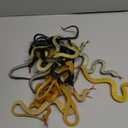 Skylety 15 Pieces Rubber Snakes Realistic Snake 17. 7 Inch Fake Plastic Snake Props for Garden Props to Keep Birds Away, Pranks, Halloween Decoration(Yellow, Black)