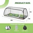 2Pack 45''x22''x18'' Pop Up Raised Garden Bed Cover -Instant Plant Protection Against Bird, Pests & Squirrel，Plant Net Cover for Raised Bed with Zipper Door for Protecting Vegetable Row
