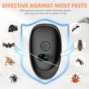 2026 Upgraded Ultrasonic Repeller & Insect Indoor Repeller, Pest Control Repeller, Mouse Repellent Indoor for Spider Bug Roach Rat Mice Insect Deterrent, Rodent Repellent Plug in, Black - 6 Packs