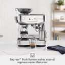 Breville BES881BSS Barista Touch Impress, Brushed Stainless Steel | Enjoy cold extraction functionality for cold brew beverages with this semi-automatic espresso machine with built-in grinder