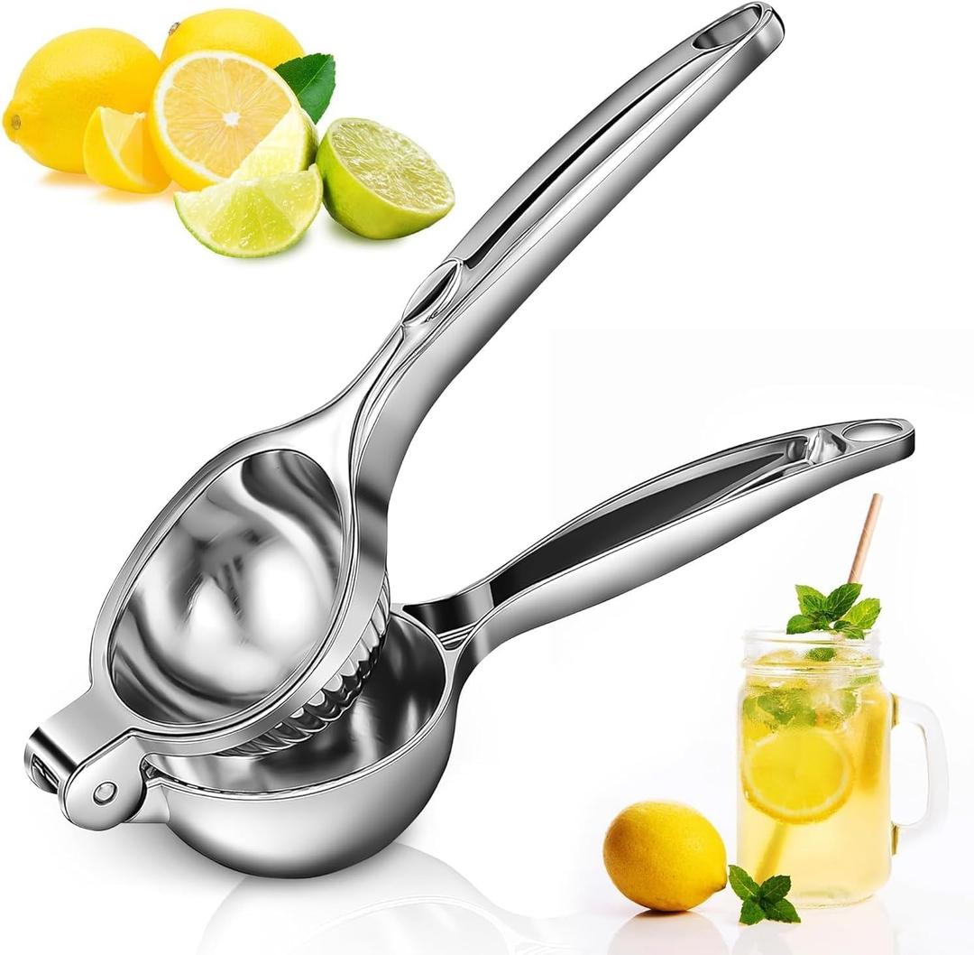 Stainless Steel Lemon Squeezer  Lemon Juicer Squeezer Manual Citrus Juicer | Dishwasher Safe Citrus Press | Corrosion-Resistant | Effortless Maximum Juice Extraction for Lemons, Limes, Oranges & More
