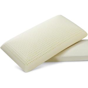 100% Natural Talalay Latex Pillow, Luxury Support Sleeping Bed Pillow for Side, Back, and Stomach Sleepers, Latex Foam Pillow, Removable Breathable Cotton Cover (1, King (Low Loft))