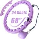 34 Knots Weighted Workout Hoop Plus Size, Smart Waist Exercise Ring for Adults Weight Loss