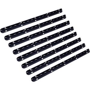 QCAA Solid Brass 90 Degree Small Piano Hinge Wooden Jewery Box, Cabinet Closet, 150mm x 7mm, Matte Black, Made in Taiwan, 8 Pack