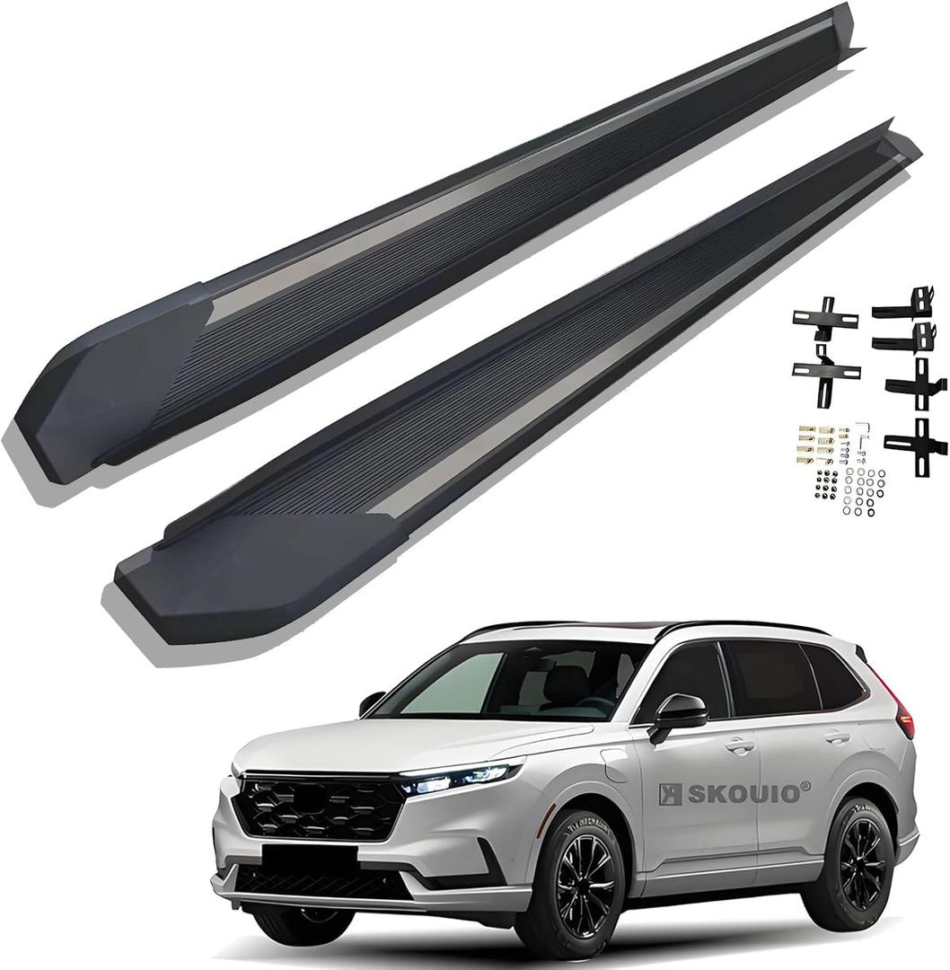 Running Boards Compatible with 2023 2024 2025 Honda CR-V All Models, Aluminum Alloy Side Step Rails Nerf Bars with Anti-Slip Surface