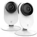 YI 2K 3MP Home Security Camera 2PC, Indoor Camera with Person, Vehicle, Animal Detection, Phone App for Baby, Pet, Dog, Monitoring, Works with Alexa