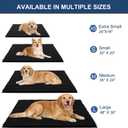 OLANLY Dog Door Mat for Muddy Paws 36x24, Ultra Absorbent Chenille Mud Doormat, Non-Slip Washable and Dirt Trapping Doormat for Indoor Entryway, Quick-Dry Indoor Pet Bed Mats for Dogs, Black