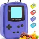 Kids Lunch Box Insulated Soft Lunch Bag Leather Lunch Box Gameboy Mini Cooler Back to School Thermal Meal Tote Kit Boys Girls Teens
