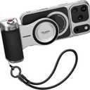 Magnetic Phone Camera Grip, Smartphone Shooting Holder Selfie Handle Snap for iPhone 17Pro Cellphone Vlog Video Photography