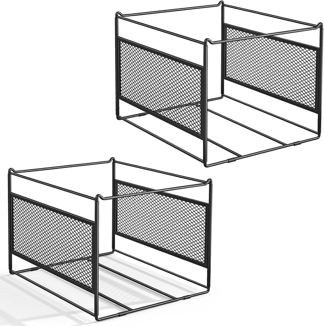 Hanging File Folder Frame for Legal and Letter Size,Hanging File Organizer Holder Rack Hanging Folder Rails for Filing Cabinet Desk Drawer,15.2" L x 12.4" W x 10.5" H,2 Pack
