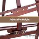 Falling in Art Easel Stand for Painting, Adjustable Wooden Easels for Painting Canvas Up to 42", Folding Art Easel for Drawing, Wedding Sign and Poster, Suitable for Kids and Adults(Brown)
