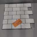 Art3d Backsplash Tile for Kitchen Peel and Stick, 10-Sheet Stick on Subway Tiles for Kitchem, Bathroom Back Splashes, 12"x12", Warm White with Black Grout